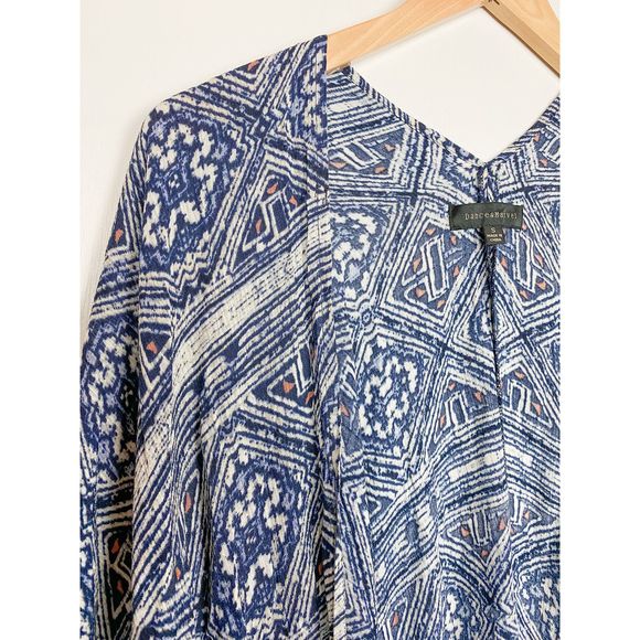 Boho Indigo Abstract Print Kimono - Picture 4 of 5